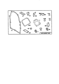 Gasket Set Diagram and Parts List for 350455-1162-E1  Briggs and Stratton Engine